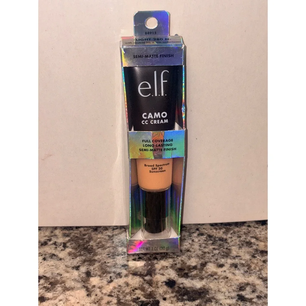 ELF Camo CC Cream Light 280 N Full Coverage SPF 30 Semi-Matte Finish 1oz